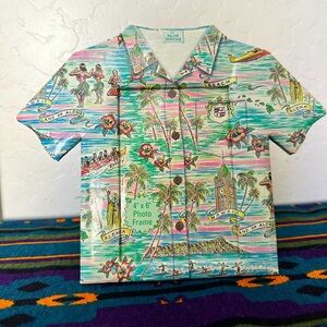 🔥 3/15 SALE 🔥 Rare 4x6 Hawaiian T-Shirt Photo Frame w/ Stand